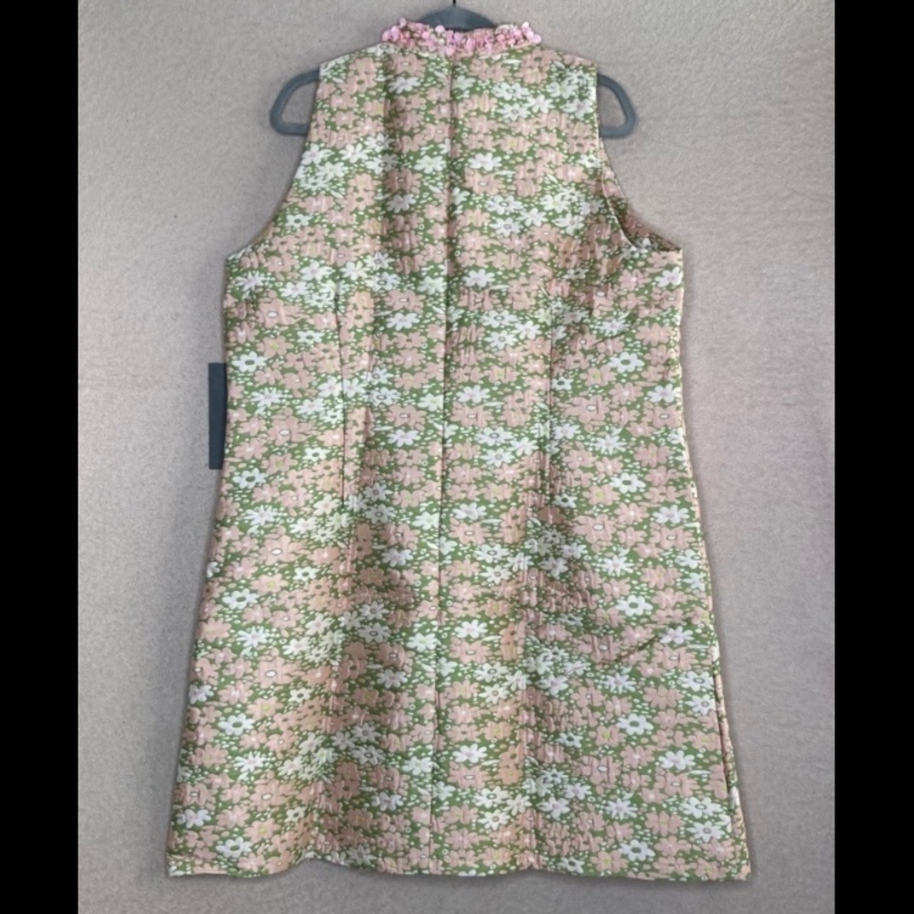 NEW Tuckernuck Sequin Floral Sleeveless Maude Dress Womens XXL Pink/Green Formal - Picture 7 of 16